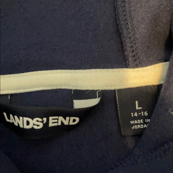 2 Lands End super soft fleece sweatshirts like new - Picture 3 of 4